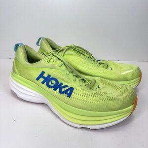 Hoka Bondi 8 Running Shoes Sneakers Mens Size 14D Fluorescent Neon Yellow